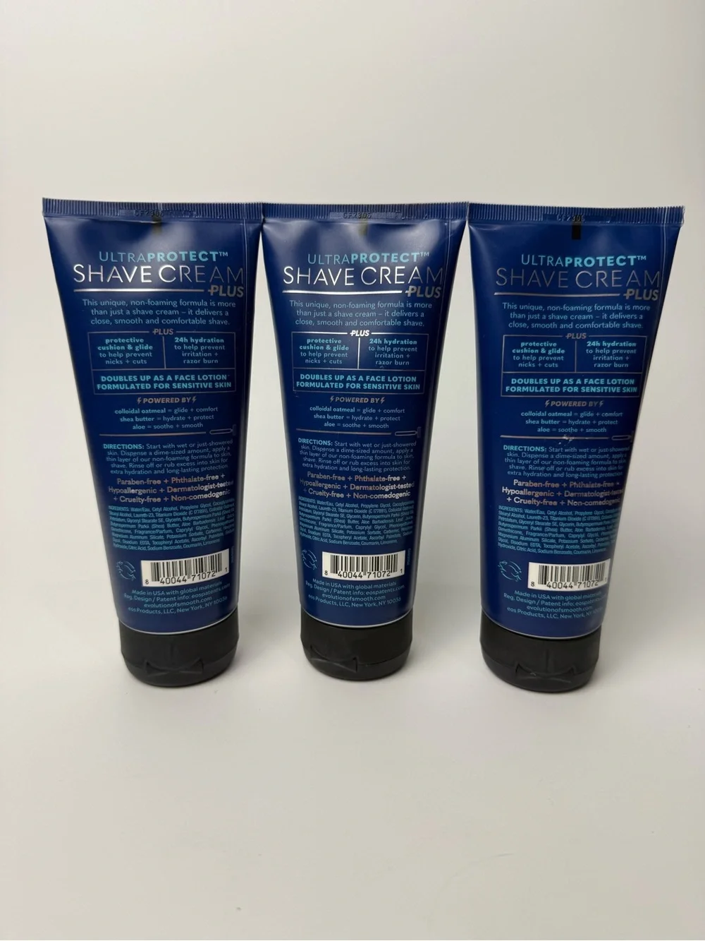 eos UltraProtect™ Men's Shave Cream, Blue Surf, Sensitive Skin, 7 Fl Oz (3 Pack)